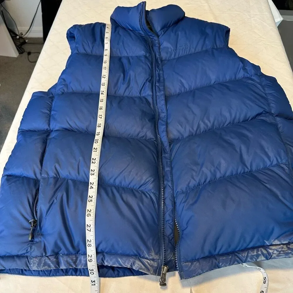 Eddie‎ Bauer Goose Down Blue Puffer Vest Mens XL Nylon Shell EB700 Fill Gropcore